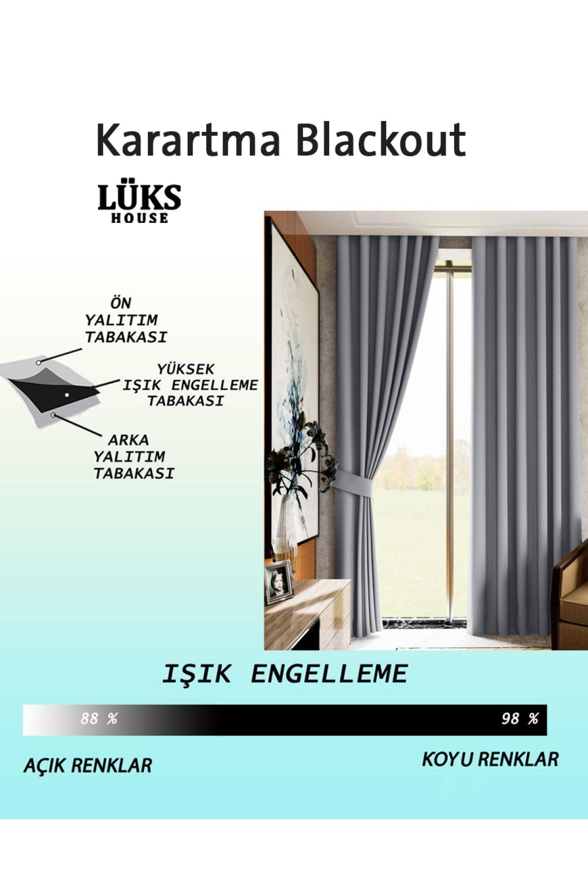 lüks House-ستارة خلفية معتمة باللون الرمادي الفاتح بدون طيات 5
