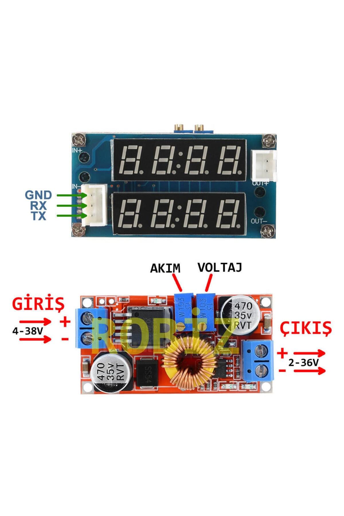 Xl4015 Ayarlanabilir Voltaj Ve Akım Kontröllü Güç Kaynağı Voltmetre Ampermetre Göstergeli Step-down 2