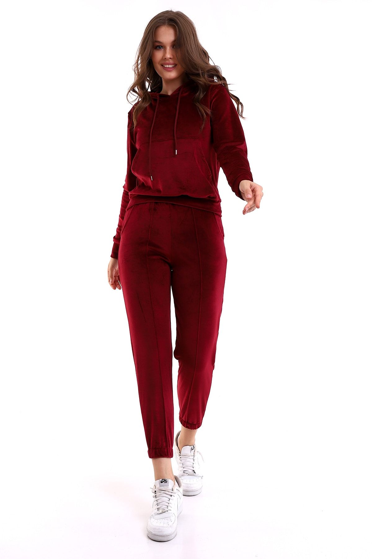 Winmoda34 Velvet Tracksuit Set Hooded French Velvet Soft Trendyol