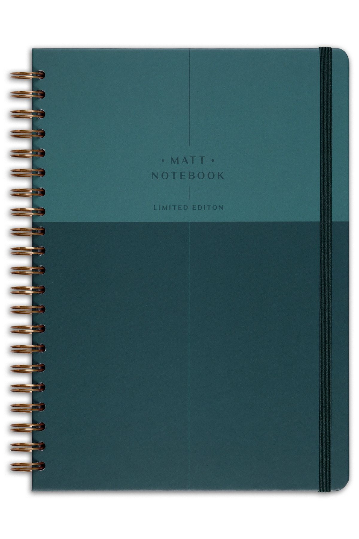 Matt Notebook-دفتر ملاحظات ذو غلاف صلب حلزوني مطاطي مقاس 20 × 28 سم مقاس A4 مسطر 5
