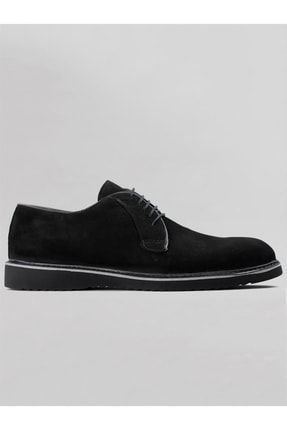 Waleska Erkek Hakiki Nubuk Deri Klasik Bağcıklı Ayakkabı-siyah TX09CE6D0A1035
