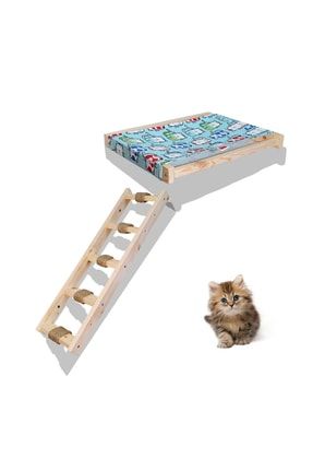 Duvara Monte Kedi Hamağı Ve Kedi Merdiveni Takımı Kedi Yatağı Sağ Sol Uyumlu KediHamakveMerdiven