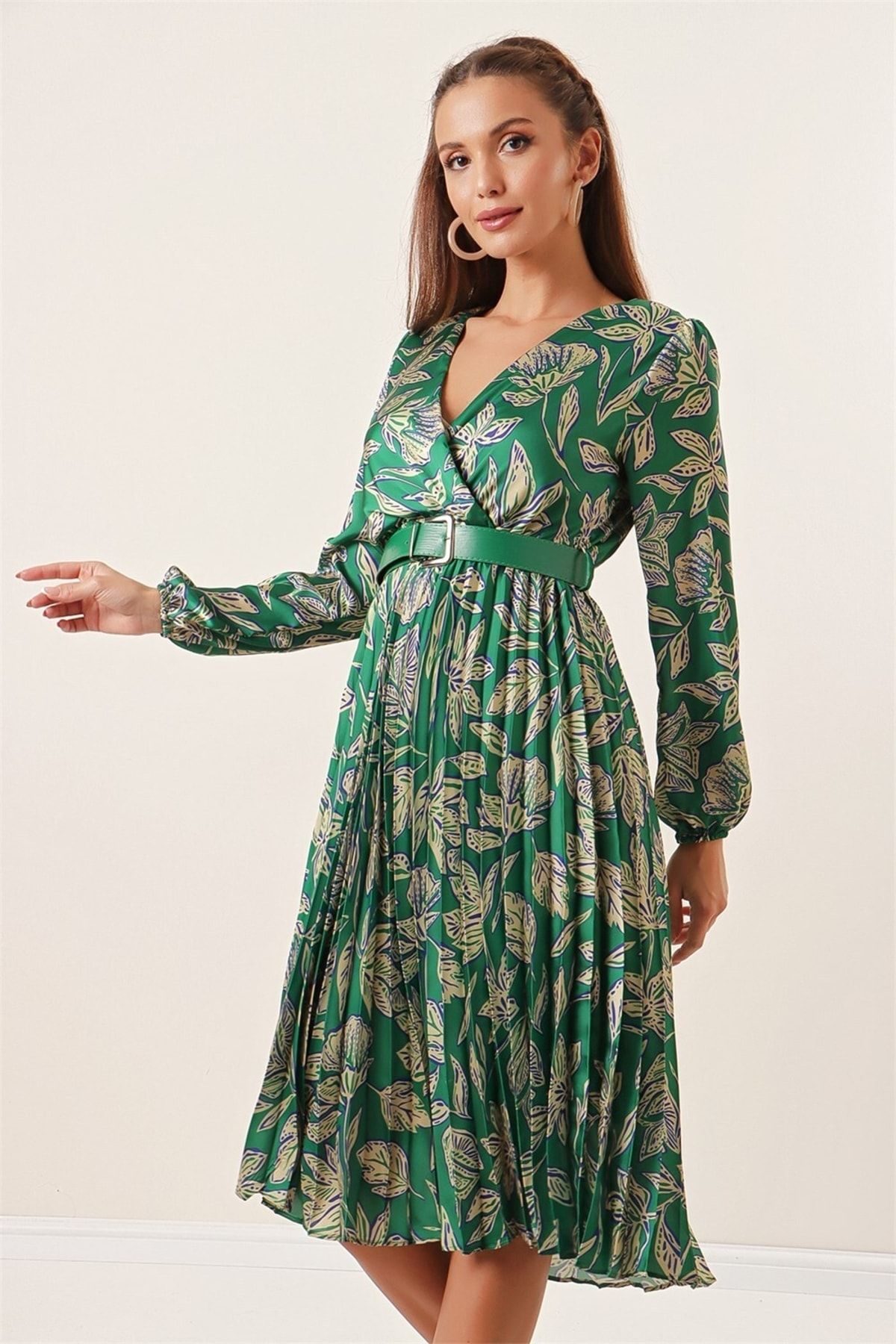 Patterned satin dress store