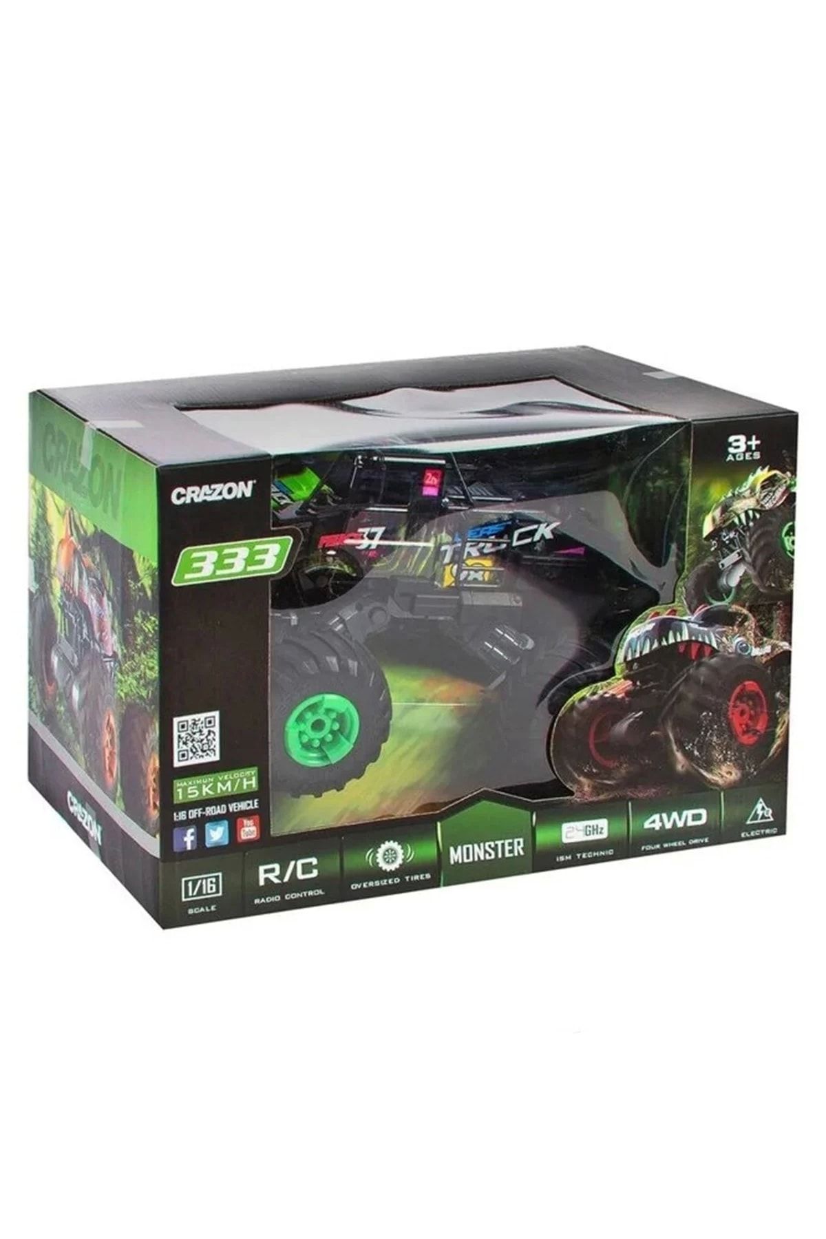 Toys e Toys 1:16 Crazon Uzaktan Kumandalı Monster Arazi Aracı dj19164 OH9161