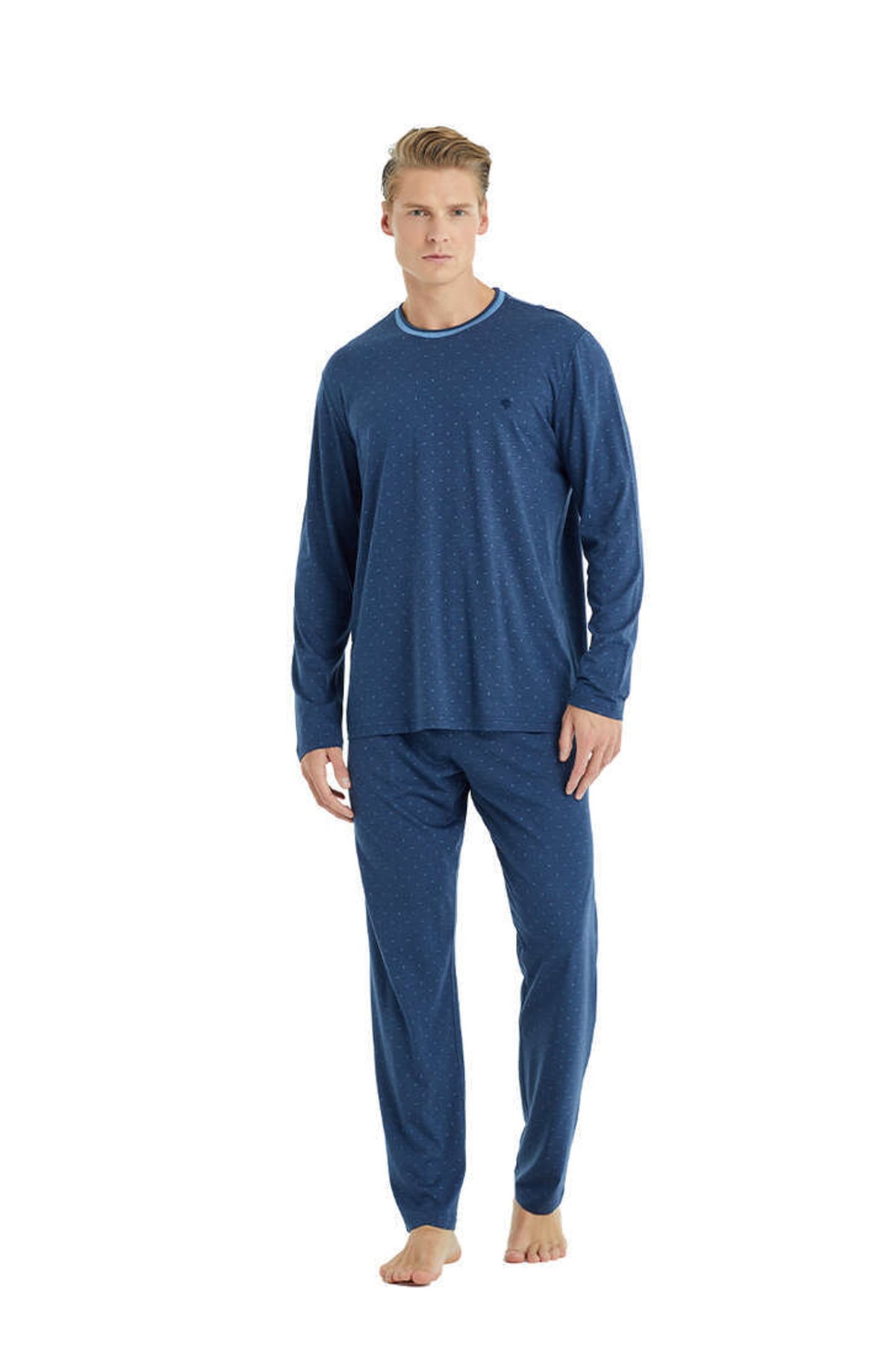 Blackspade Mavi Melanj Erkek Pijama Takımı 30917