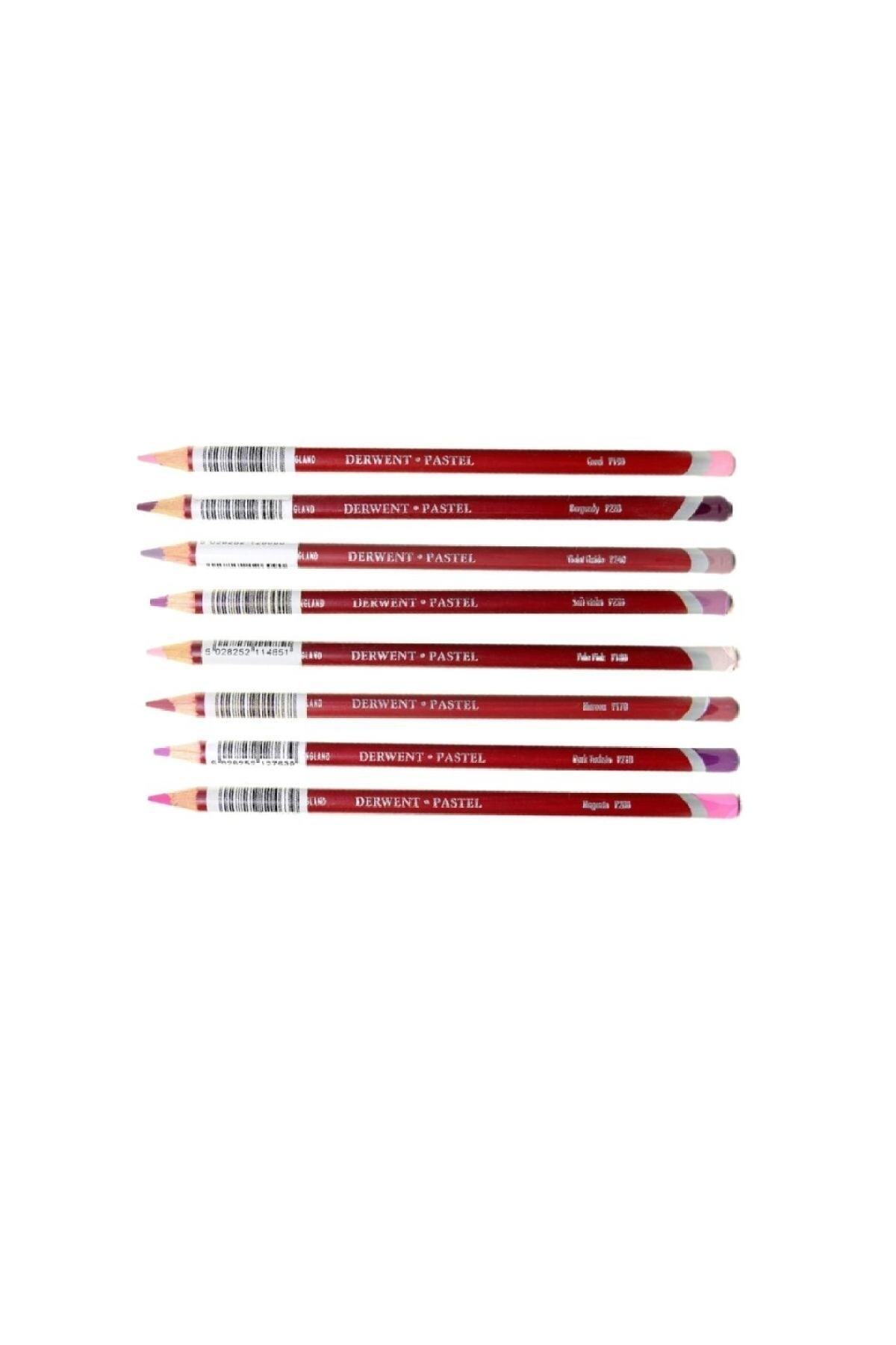 Derwent Pastel Pencils Pastel Kalemi 8'li Set Pembe Tonları