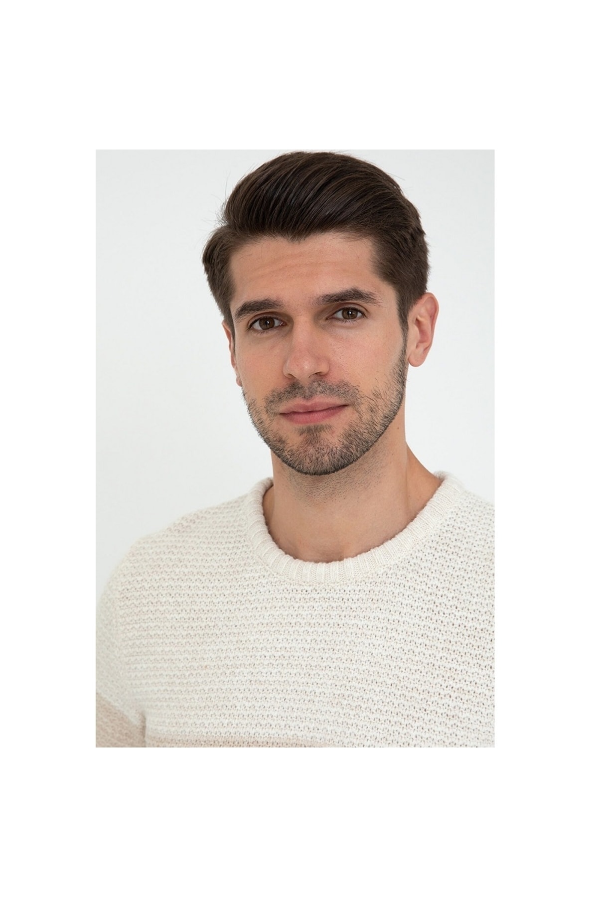 بافت مردانه بلوک رنگی آستین بلند | پیر کاردین Pierre Cardin 1277566 - تصویر 2