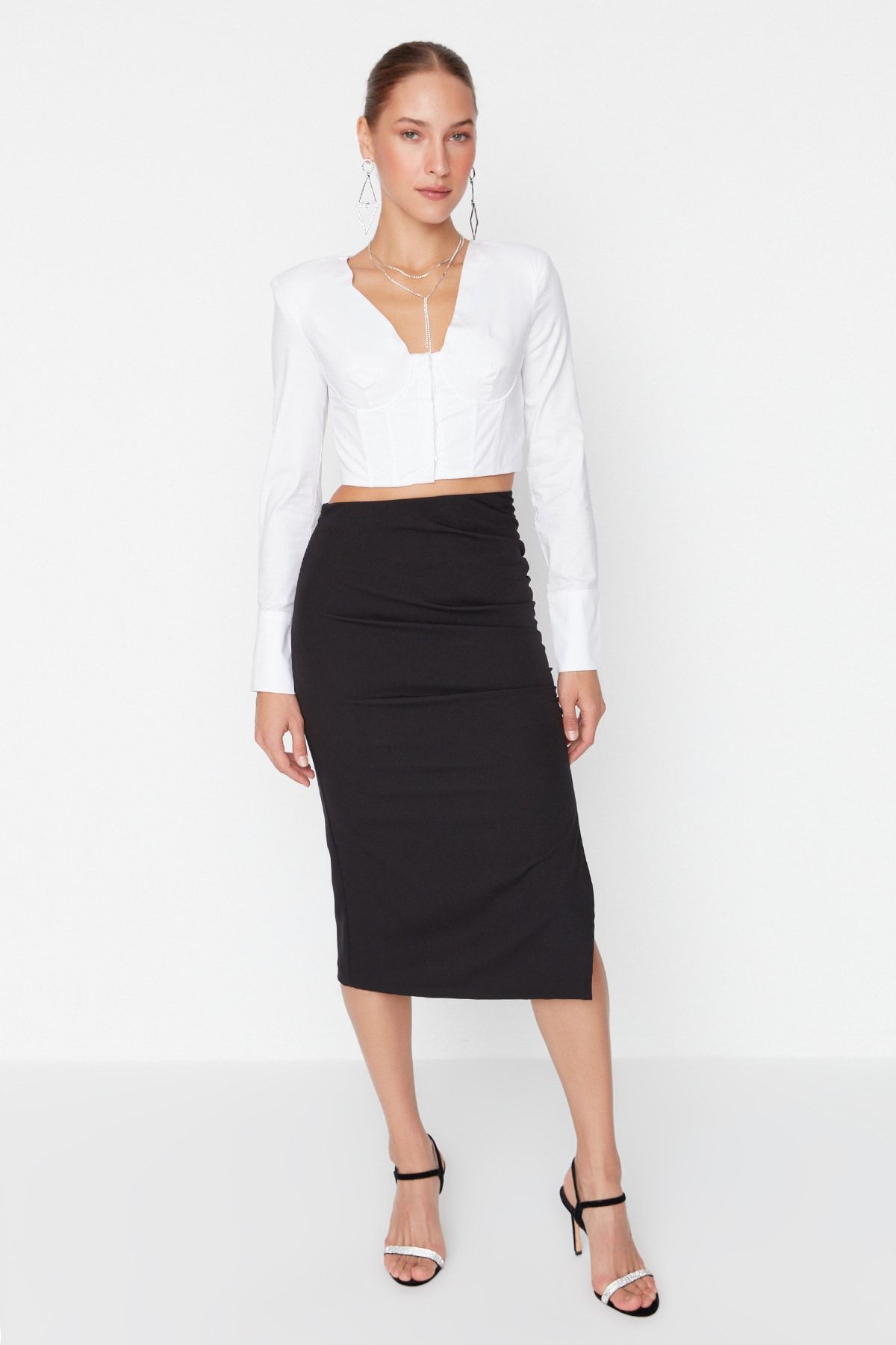 Trendyol Collection Hemd Ecru Regular Fit