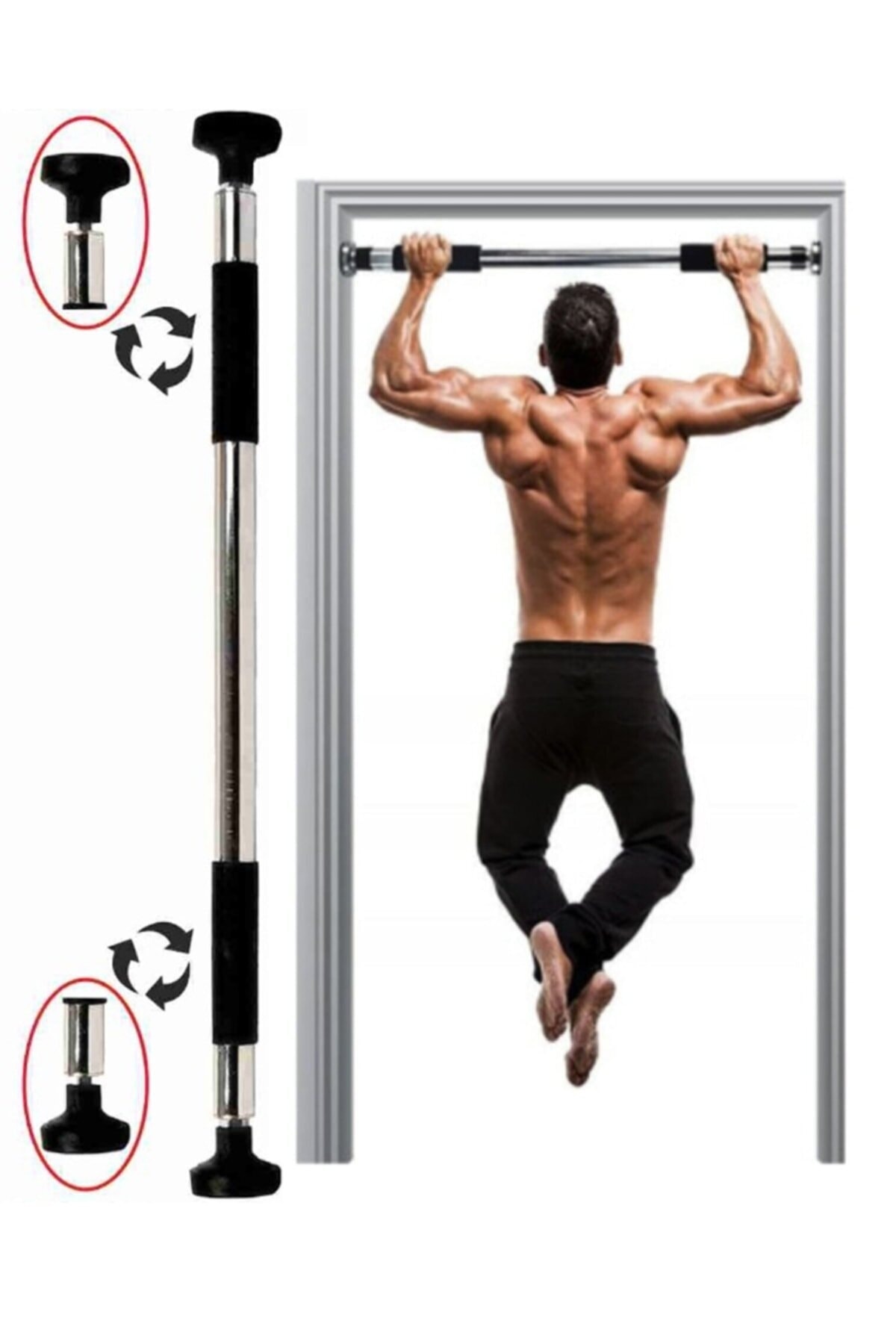 Deez Spor Koridor Kapı Barfiksi Krom Barfix Aleti 60-100cm