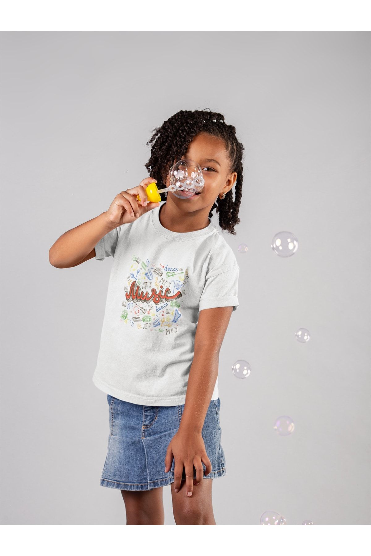 Raf Coll Girl White Kids Front Digital Printed T-Shirt - Trendyol
