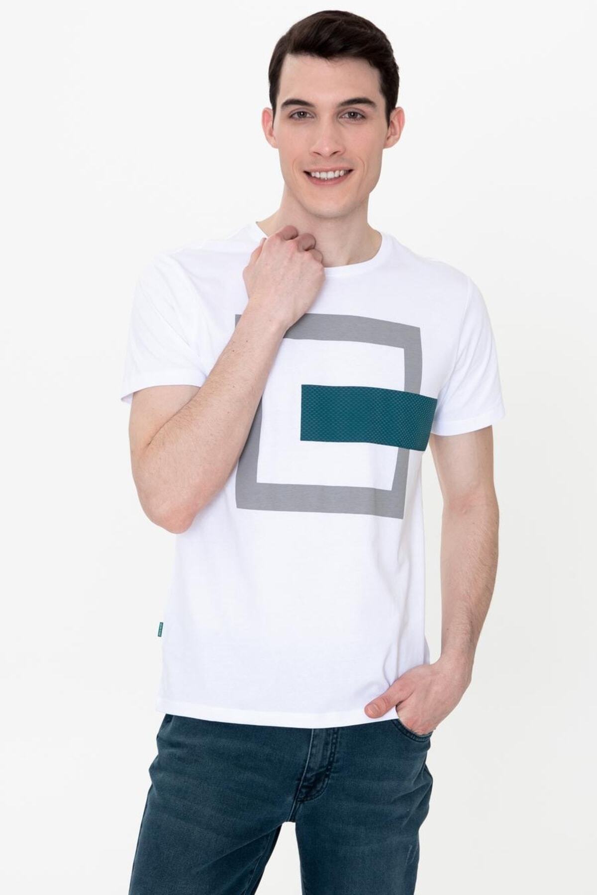 تیشرت مردانه سفید پیرکاردینPierre Cardin | G021SZ011.000.1369864 اورجینال - تصویر 3
