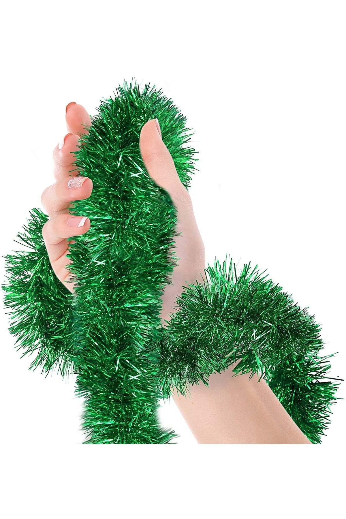 Huzur Party Store Yeşil Yılbaşı Garland Doğum Günü Simi Çam Ağacı Süsü 200x7 Cm Boyuna Boyna Asılan Süsleme Sim