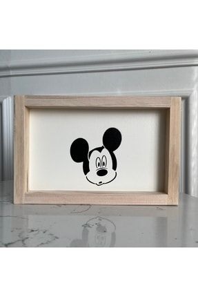 Ahşaptan Ufak Dekoratif Tablo 15 X 23 ( Mickey Mouse ) Ahşaptablo322
