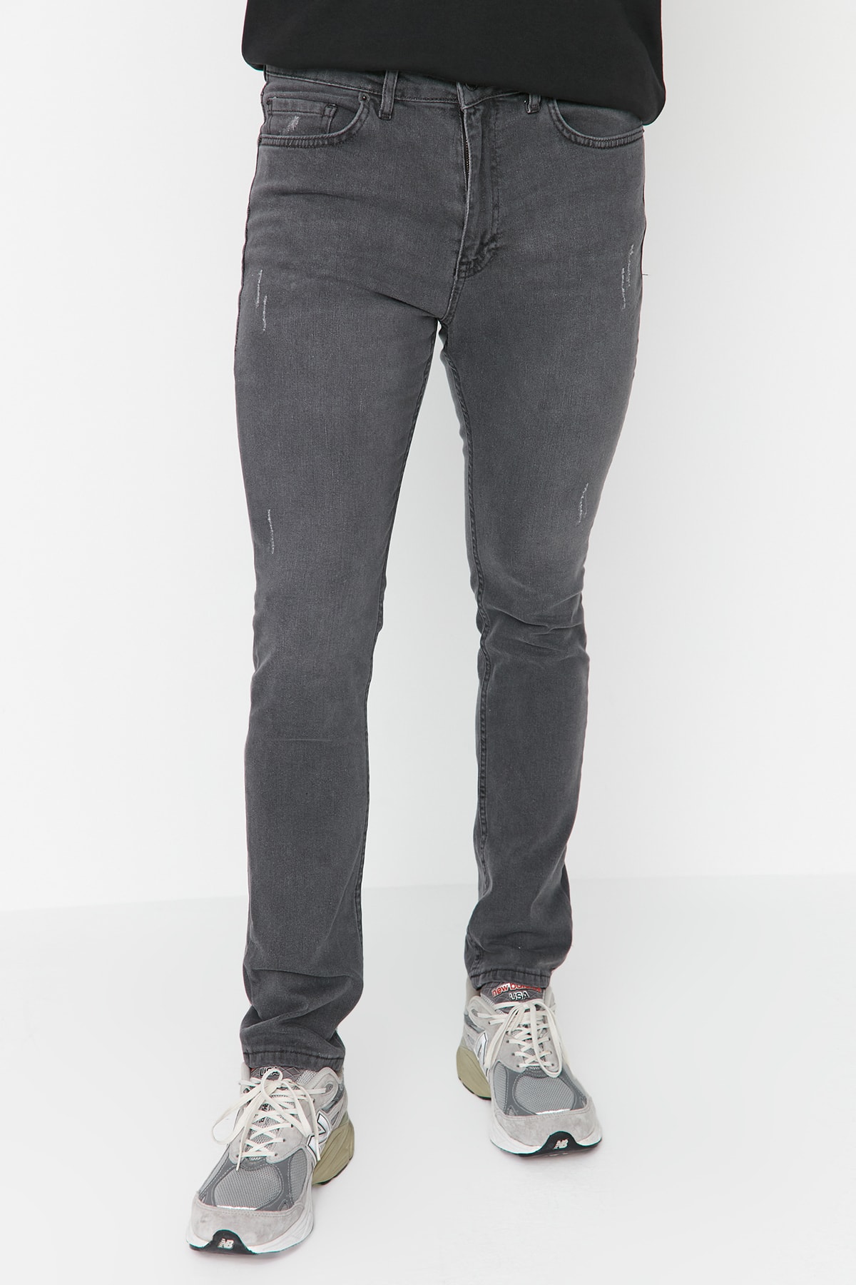Trendyol Collection Jeans Grau Slim Fast ausverkauft