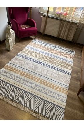 Etnik Bohem Desen Kaymaz Taban Kilim konukhouse-67