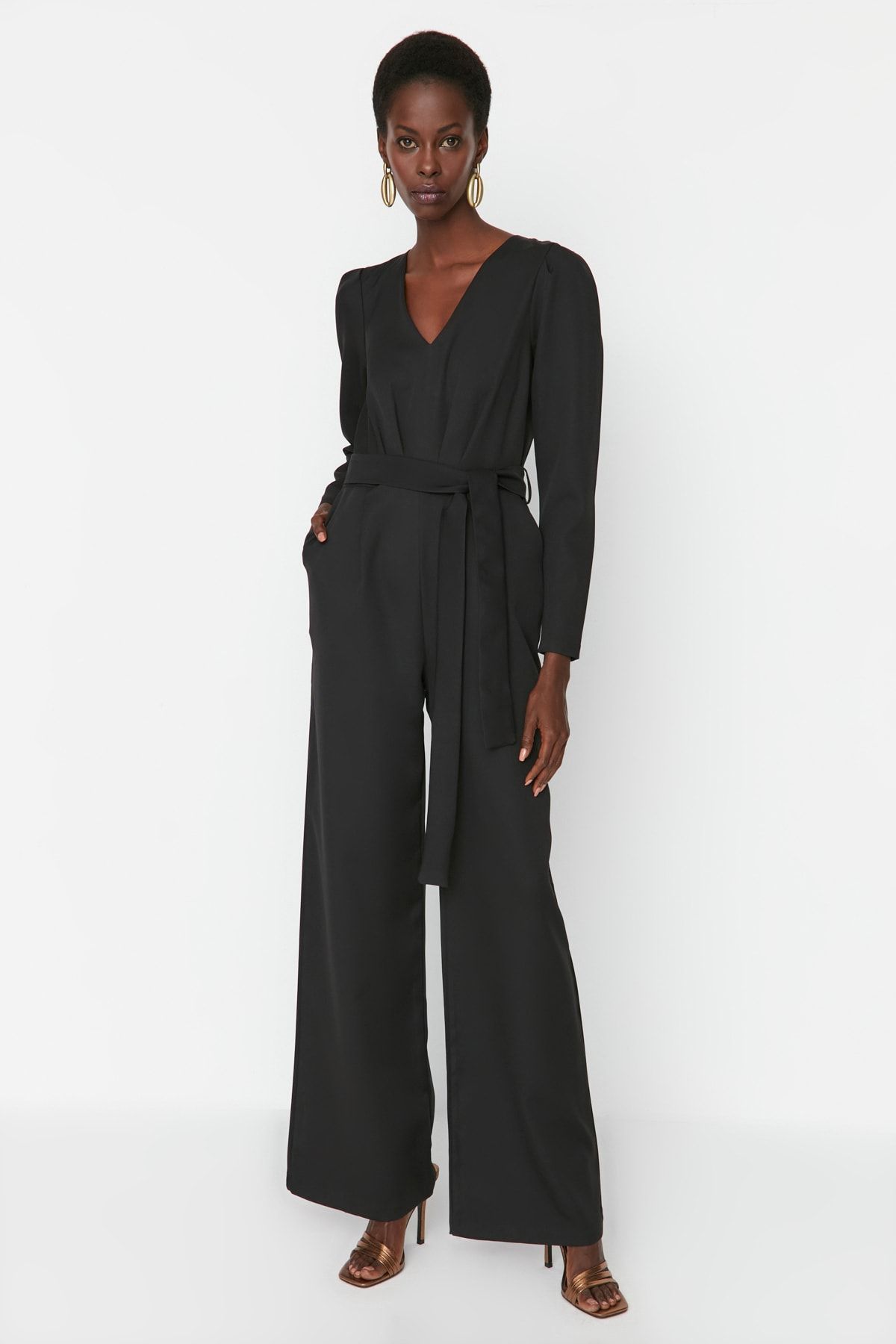 Gap long sleeve wrap hotsell jumpsuit