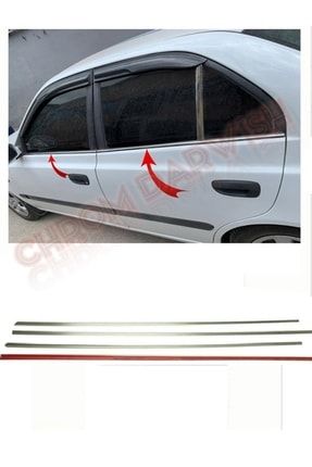 Hyundai Milenyum 2000 Uyumlu 4 Parça Cam Çıtası Krom Paslanmaz Çelik milemyum
