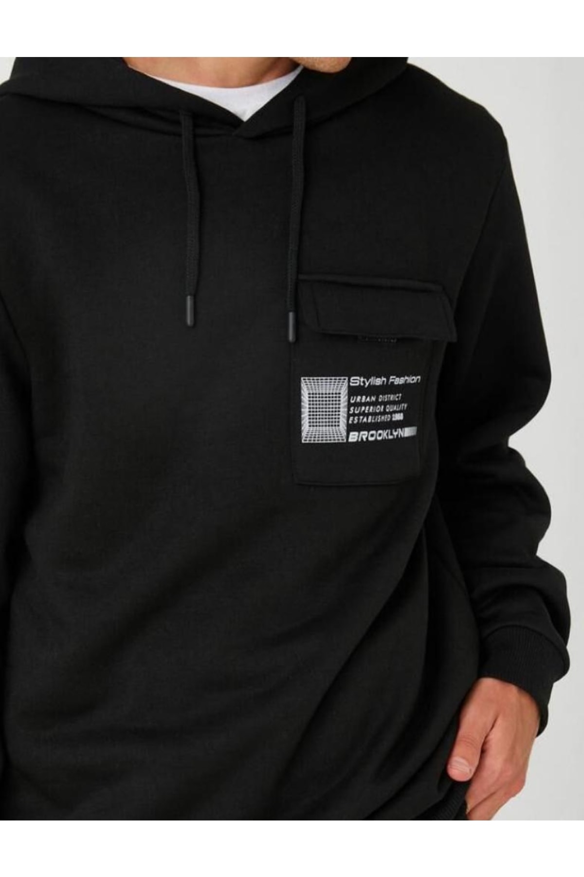 سویشرت زنانه مشکی کوتونKoton | 3WAM70082MK اورجینال - تصویر 5