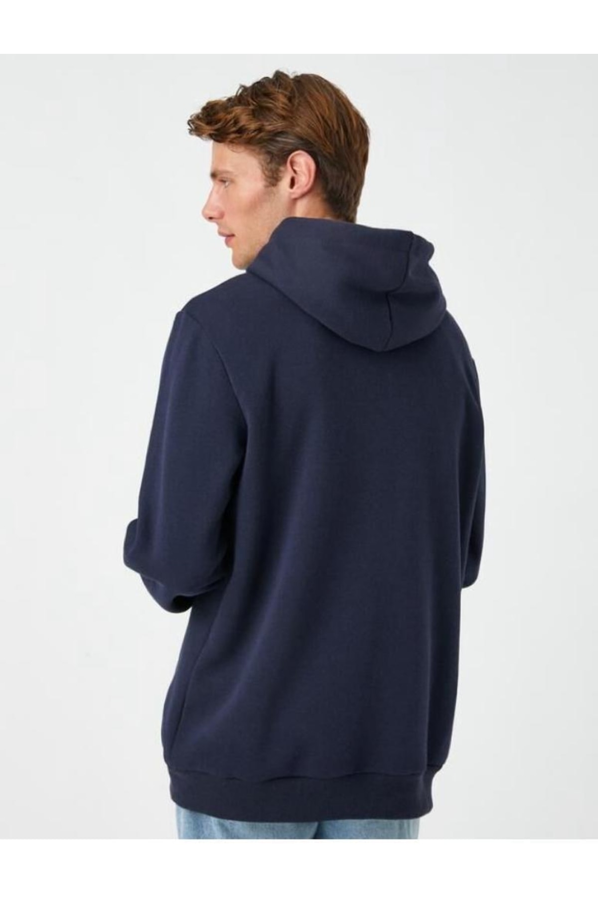 سویشرت زنانه آبی سرمه ای کوتونKoton | 3MAK70098MK اورجینال - تصویر 4