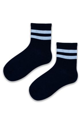 Erkek Çorap Soket Uzun Corap Kadın Havlu Beyaz Desenli Çoraplar 4 Adet SS-367