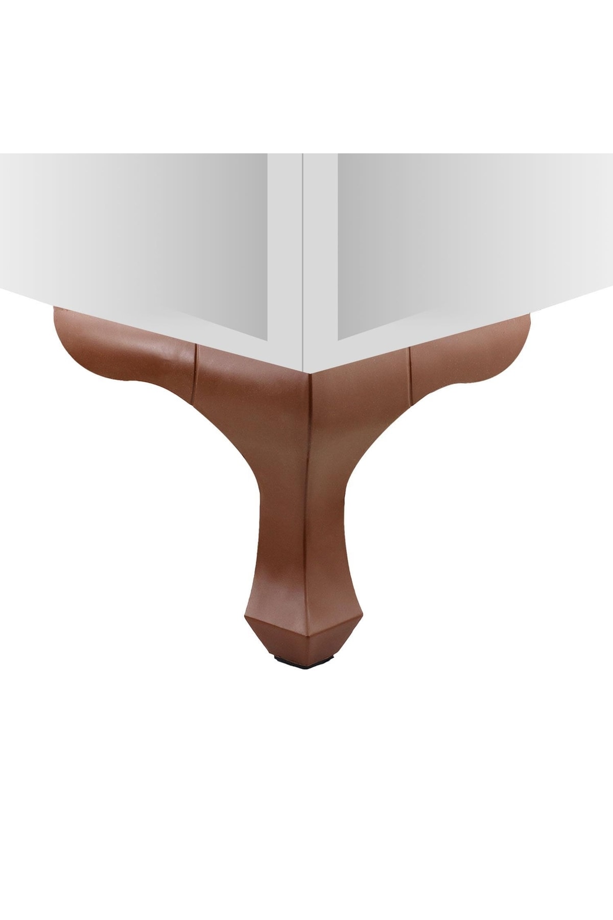 NZB Mobilya Kanepe Sehpa Puf Koltuk Ayağı 14 Cm Düz Kahve Baza Ayak