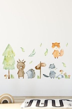 Orman Hayvanları Çocuk Odası Duvar Sticker Seti 1 STCKREKSP028