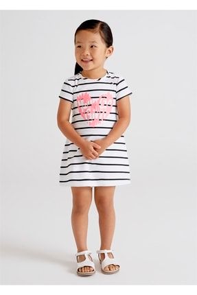 Kız Çocuk Çizgili Penye Elbise M221N-3947