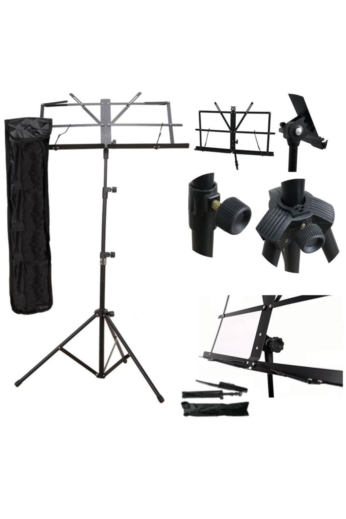 Chroma-Note Stand Portable - Folding-Sturdy Metal Construction+Case 1