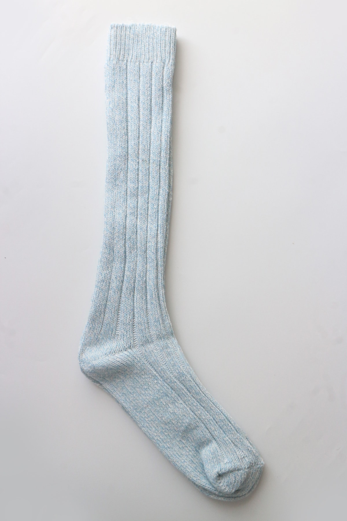 SockZoid Kadın Turkuaz Yünlü Kışlık Diz Altı Çorap
