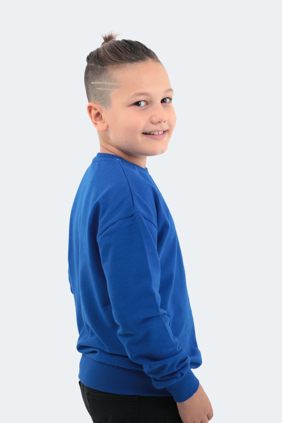 سویشرت پسرانه آبی سرمه ای Slazenger | ST22WC030 اورجینال - تصویر 5