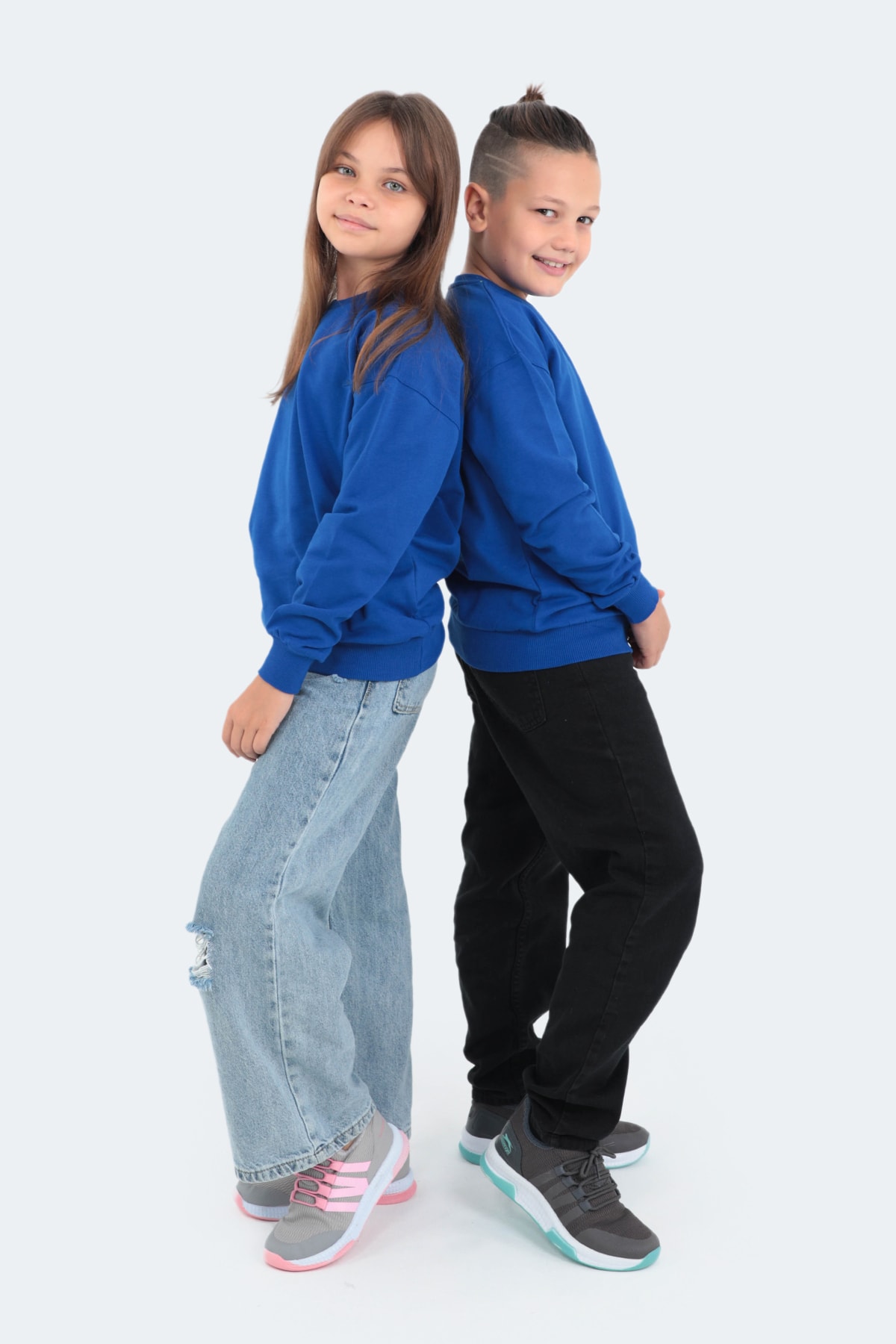 سویشرت پسرانه آبی سرمه ای Slazenger | ST22WC030 اورجینال - تصویر 7