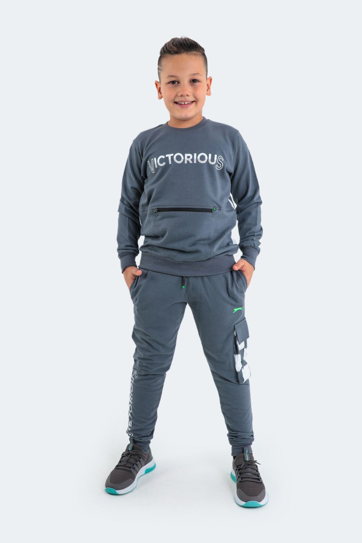 Kids grey tracksuit hot sale