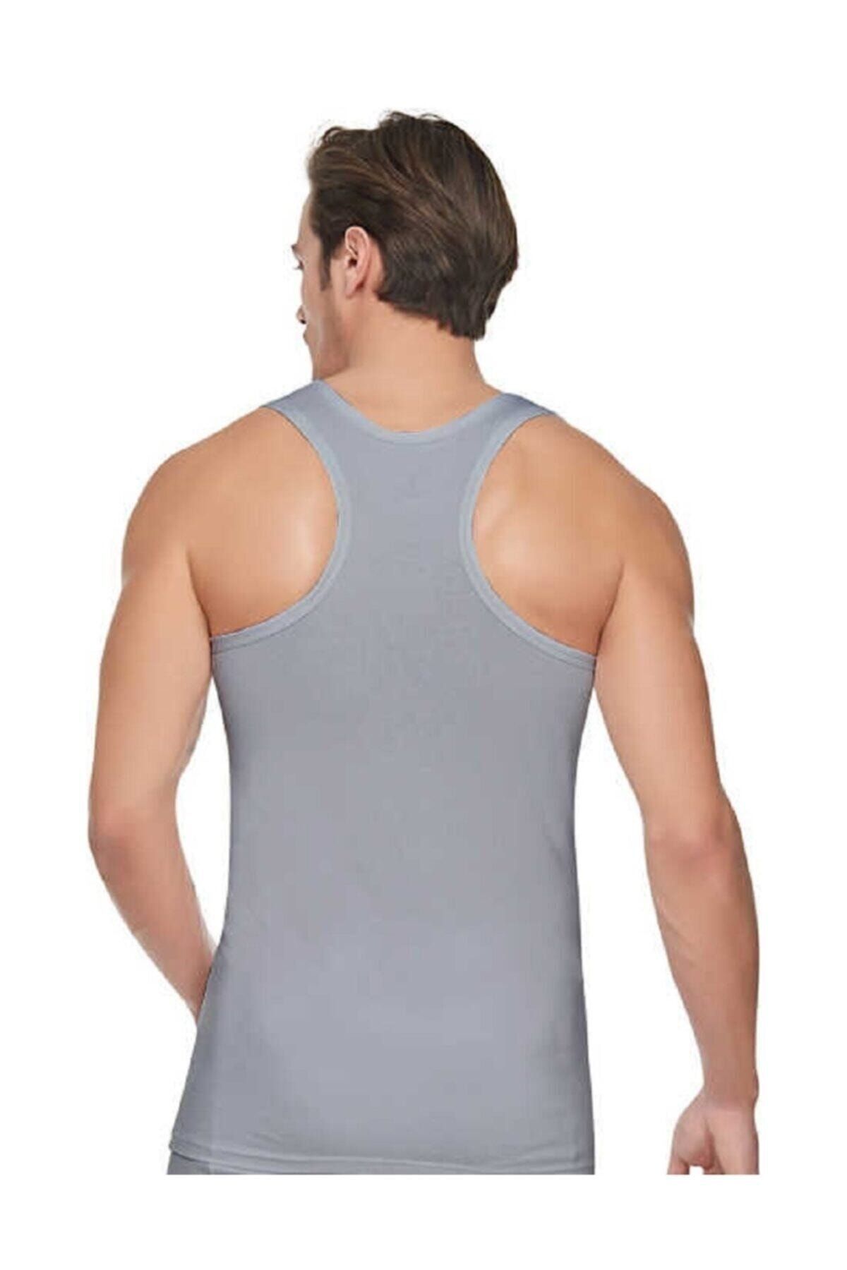 Seher Pachet De 6 Maiouri Sport Din Elastan Gri Pentru Bărbați - Flexibile Și Confortabile Masculin - M