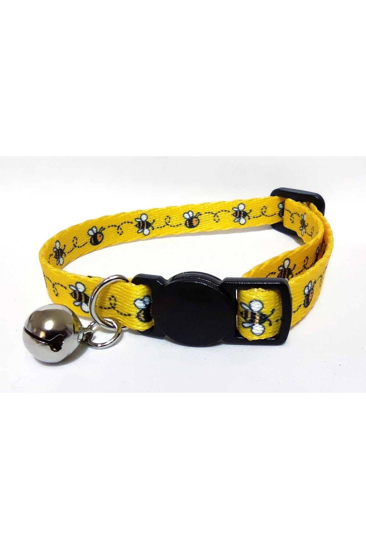 Ayz Aksesuar Safety Click Cat Collar Bee Patterned Handmade