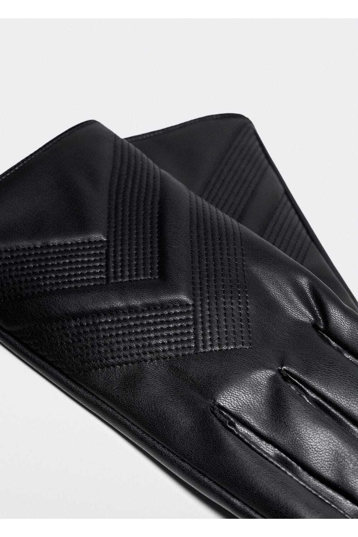MANGO Woman-Handschuhe mit Strukturmuster 3