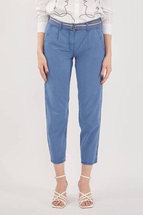 Kadın Kemerli Pantolon Mavi C11657
