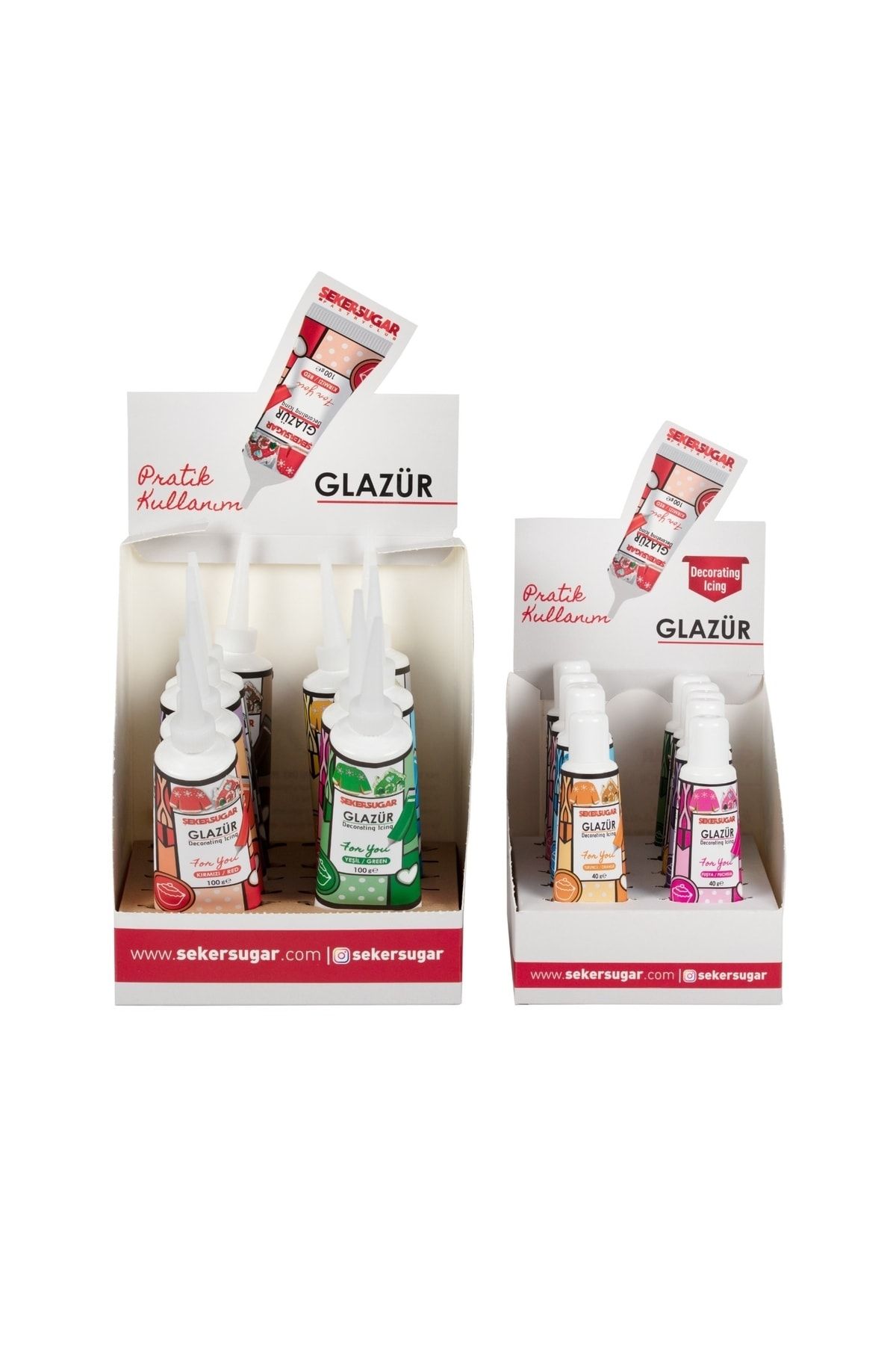 ŞEKER & SUGAR-Red Sugar Sugar Instant Glazure - 100 Gr 4