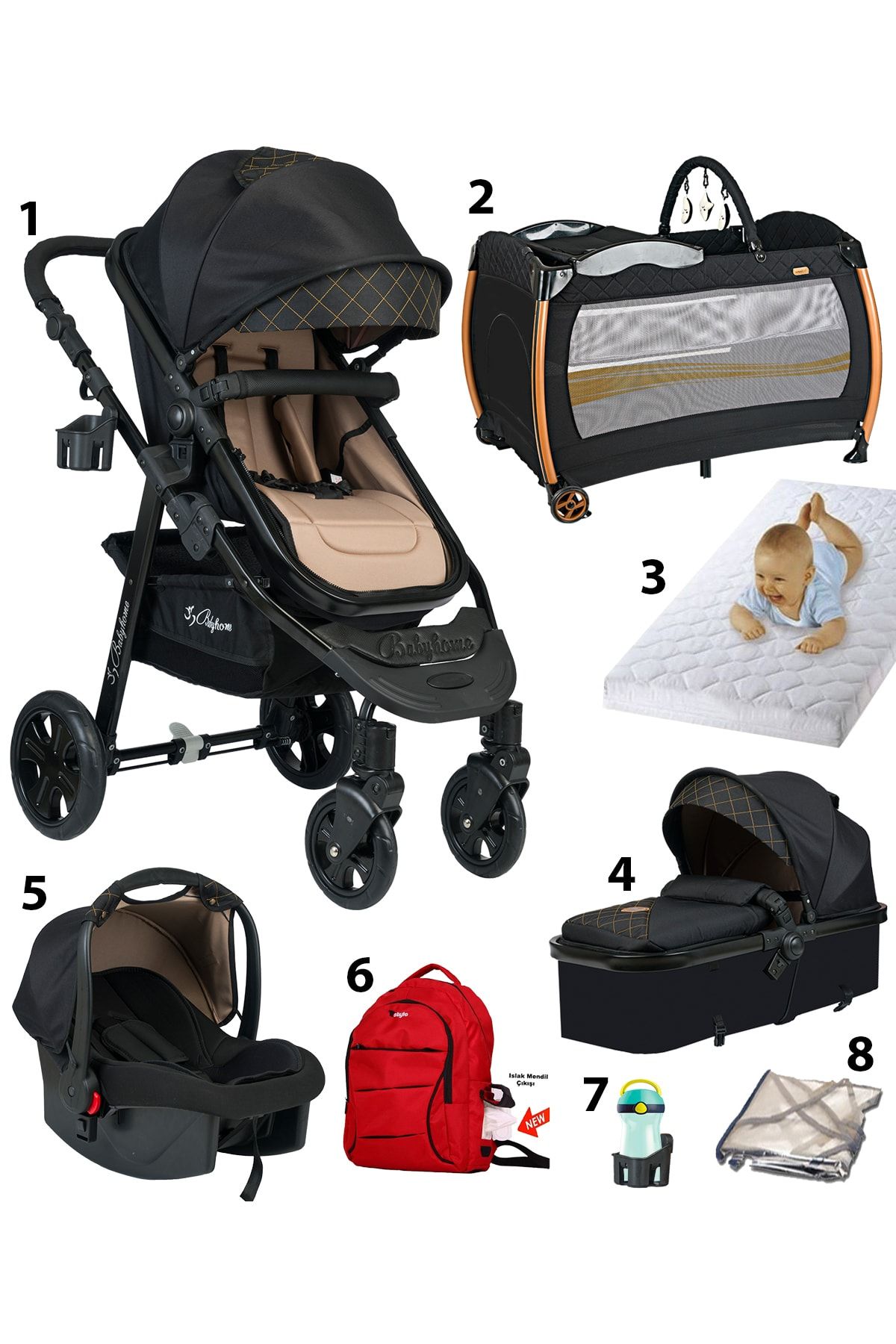 Baby Home 940 Corso Travel System Детская коляска 600 Nanny Park Кровать Манеж 000007.000055