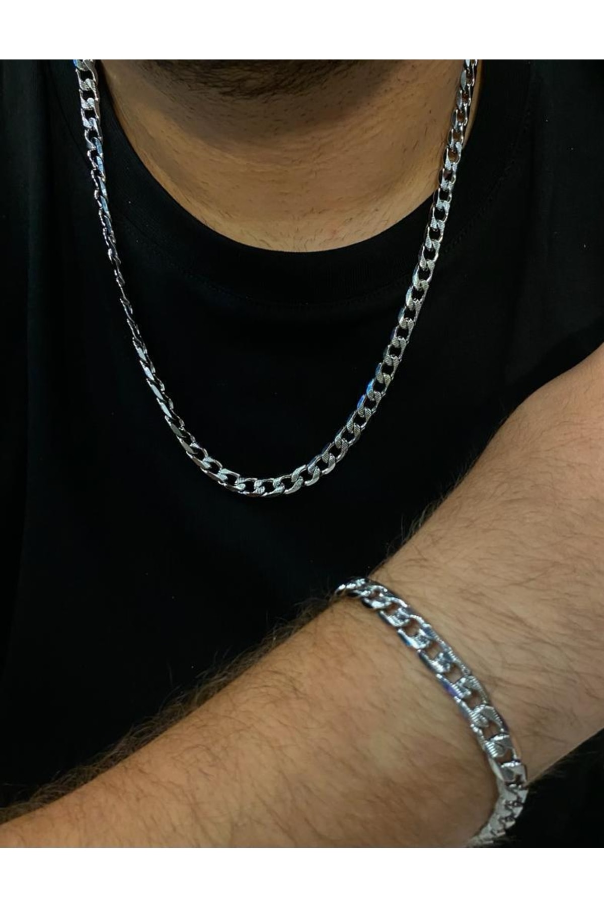 Erkek Zincir Chain Çelik Kolye