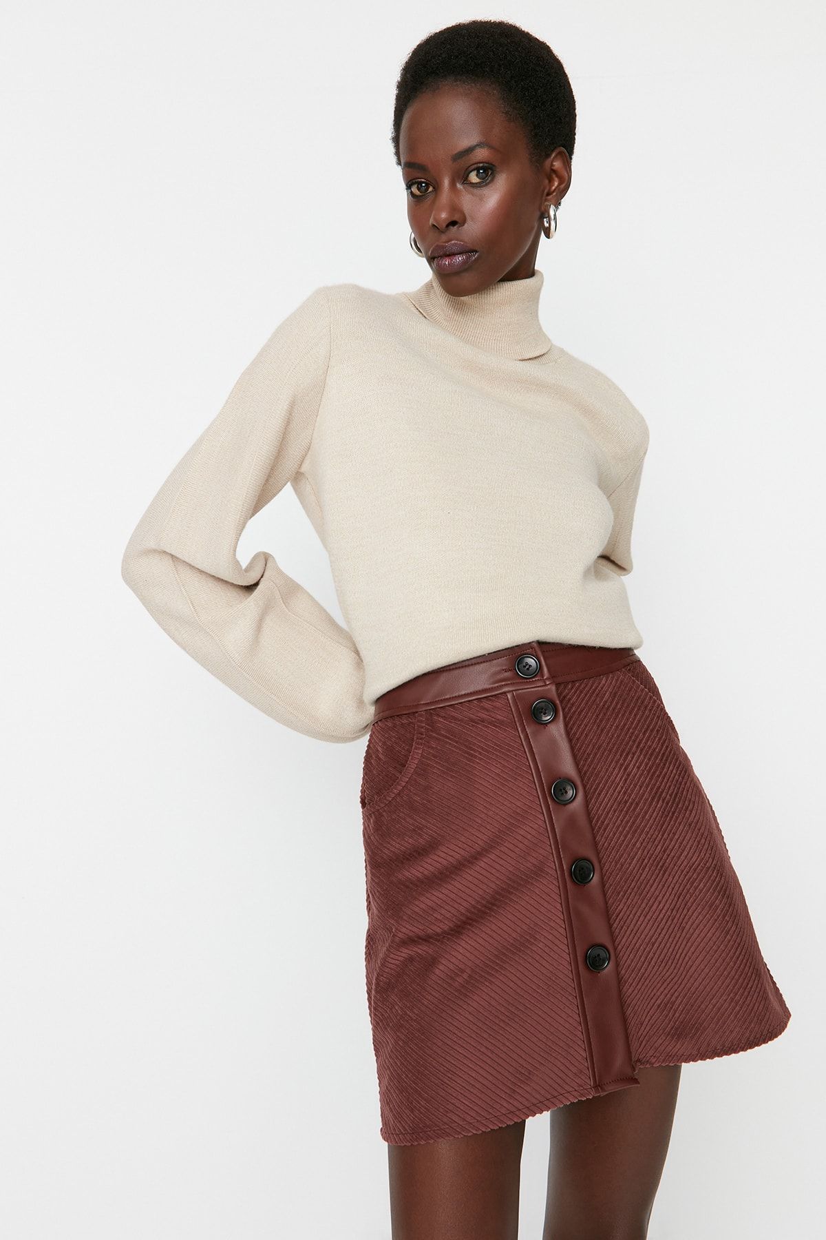 Corduroy clearance skirt burgundy