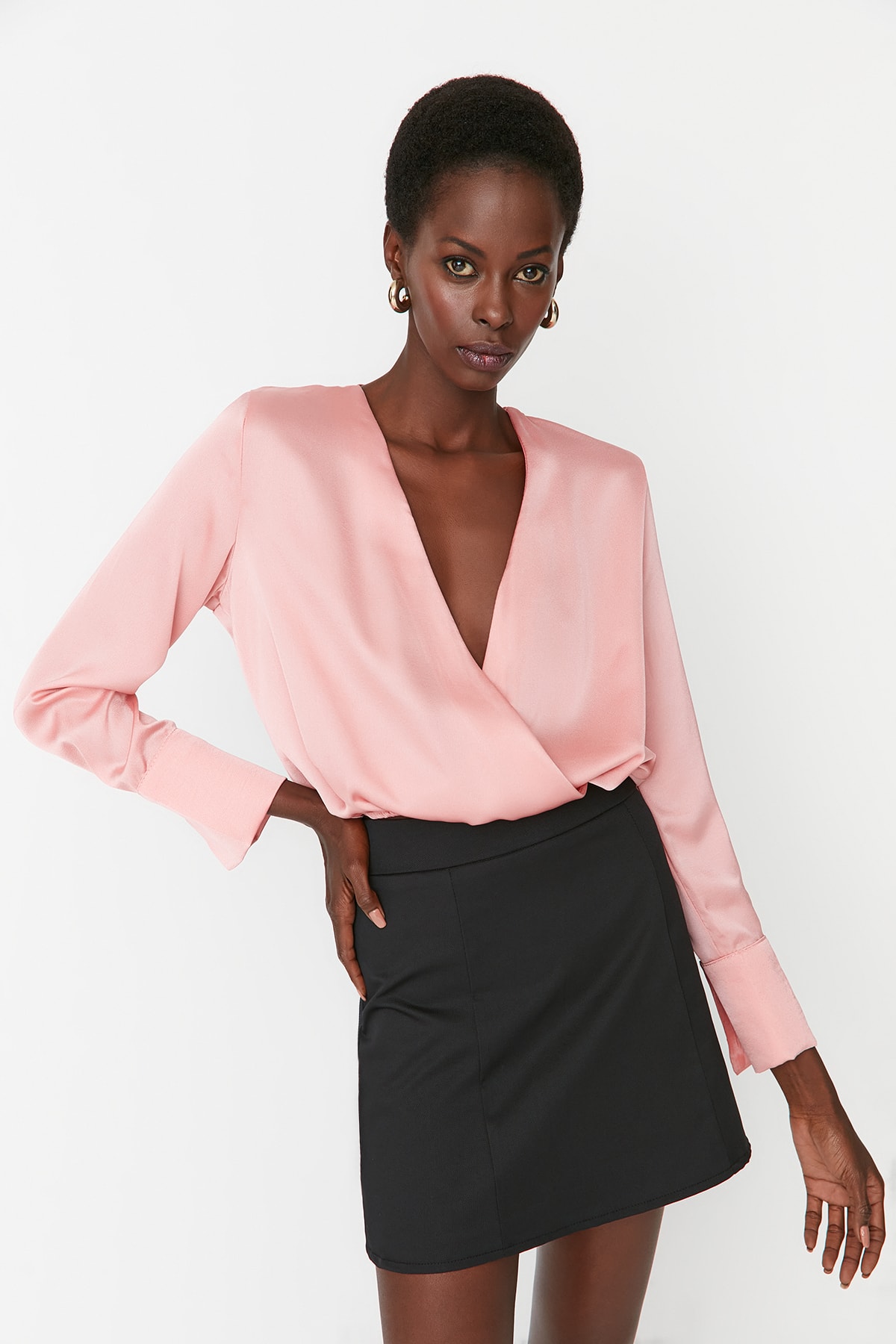 Trendyol Collection Bluse Rosa Regular Fit