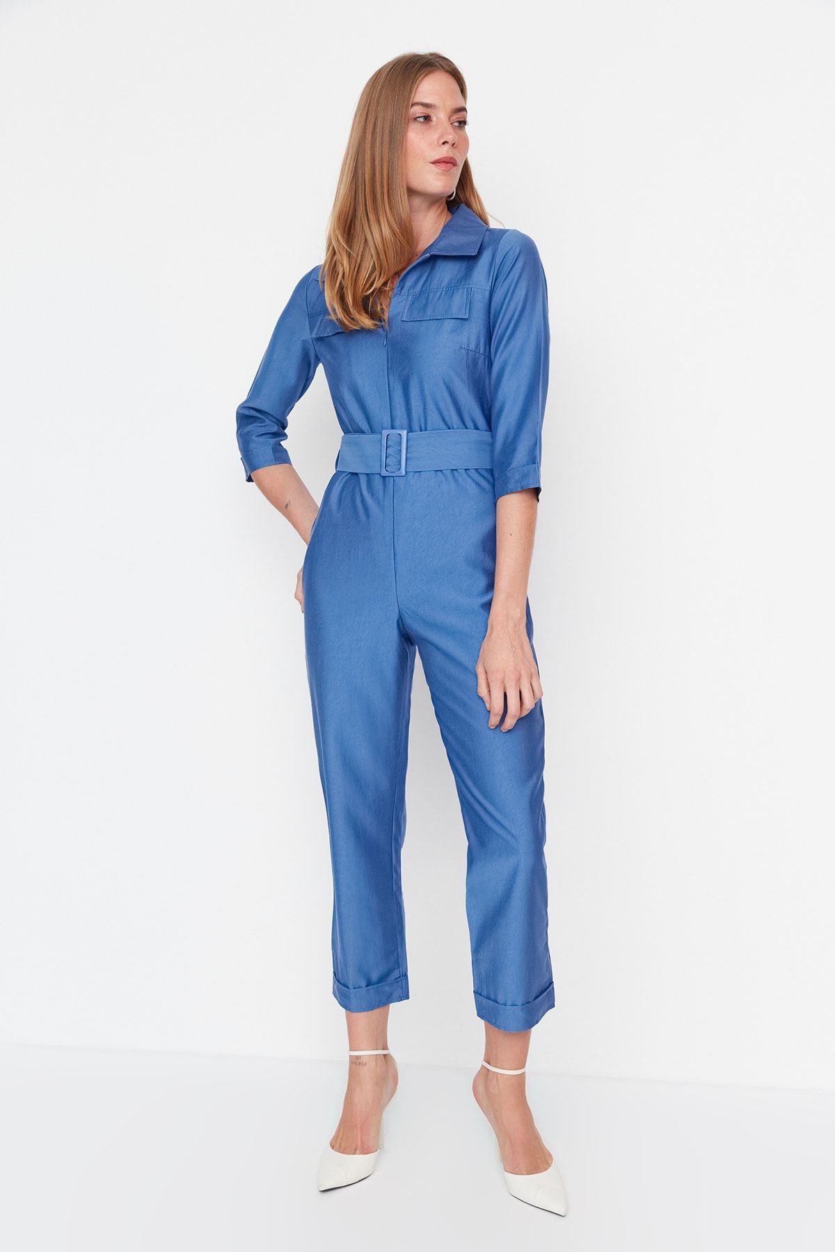 Womens blue boiler suit discount