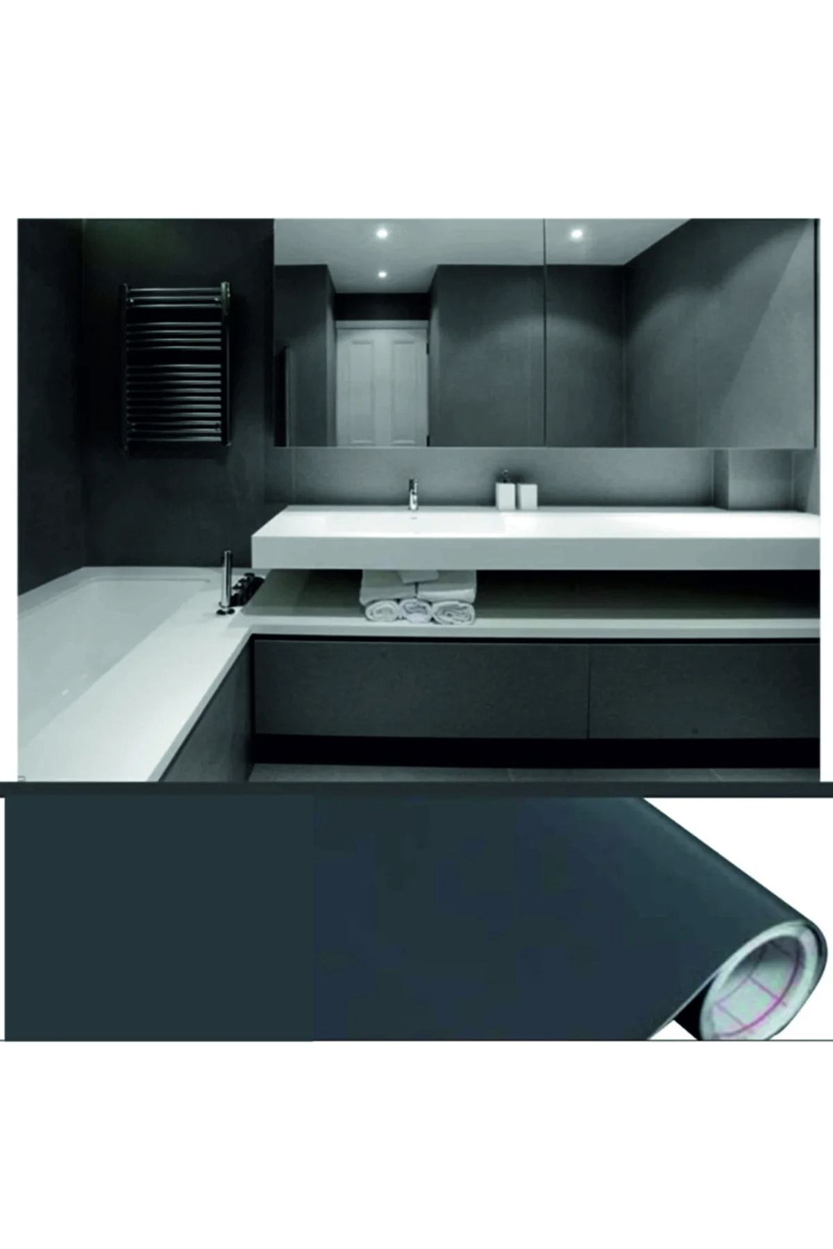 RAİNREKLAM Copiere - Folie De Acoperire Cu Aspect Mat Antracit Gri 122 Cm X 5 Metri - One Size