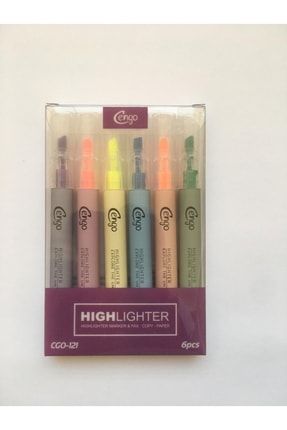 Highlighter Fosforlu Kalem 6’lı Set- Pastel Renkler CG0-121
