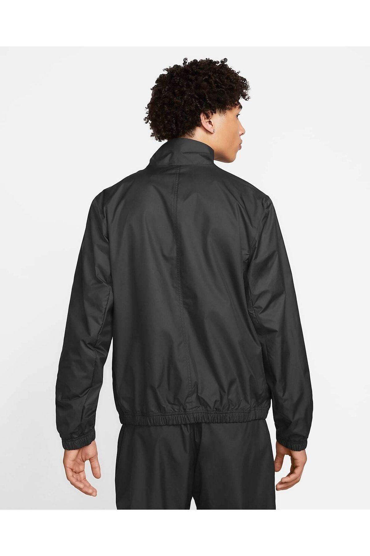 Plain black nike jacket best sale