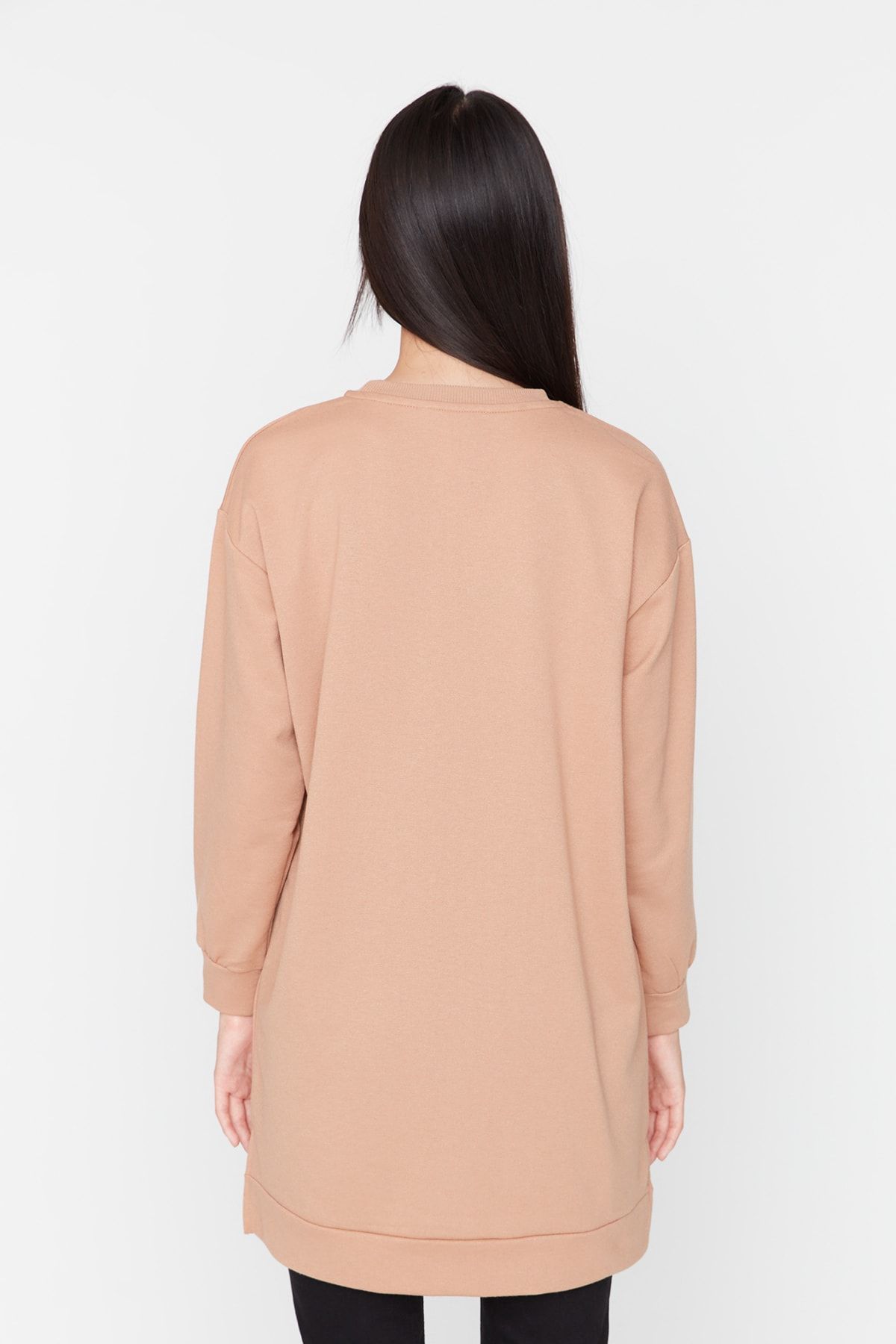 Trendyol Modest Vizon Baskılı Örme Sweatshirt TCTAW23TW00151 RN8824