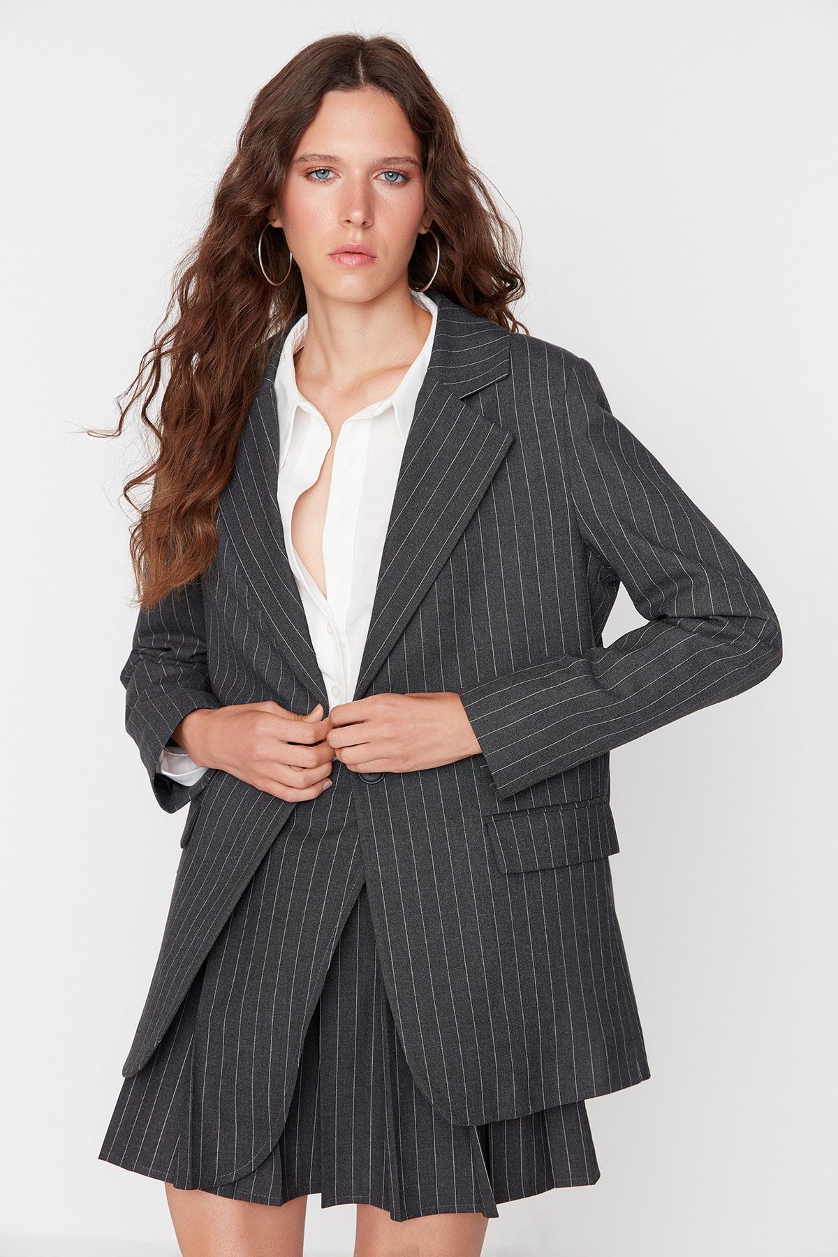 Trendyol Collection Blazer Schwarz Regular Fit TB8104