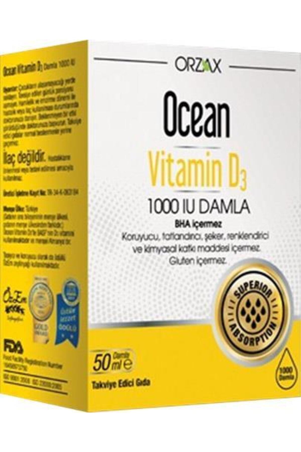 Ocean Orzax Vitamin D3 1000 Iu Damla 50 ml Fiyatı, Yorumları - Trendyol