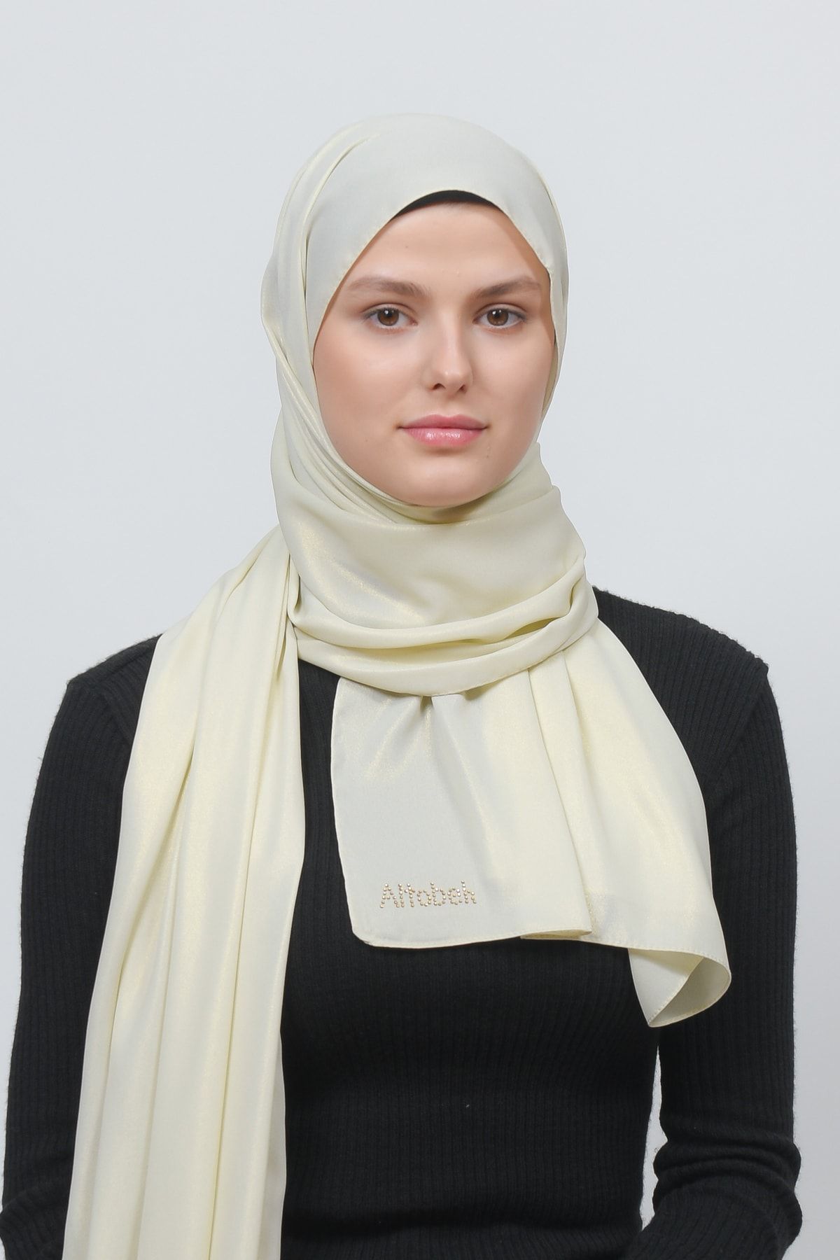 Altobeh-Rochie de seara cu sclipici Sifon Sal-crem 2