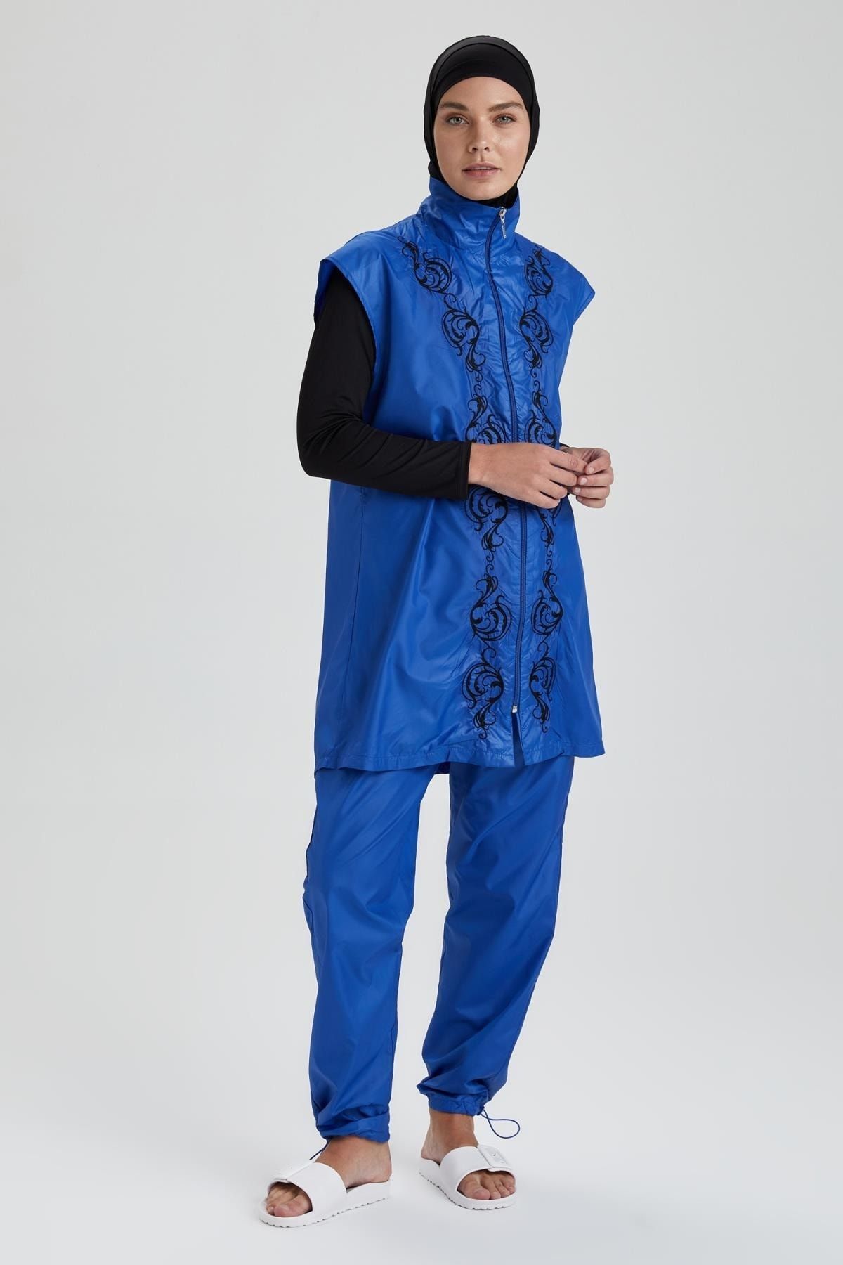 DeFacto-Stickerei-detaillierter Hijab-Burkini-Badeanzug 4